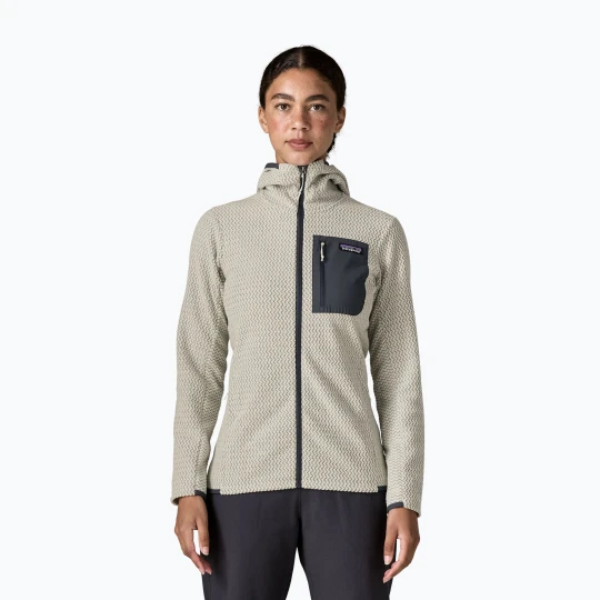 Zdjęcie produktu Bluza polarowa damska Patagonia R1 Air Full-Zip Hoody birch white Szary