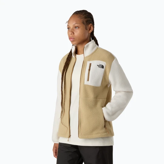 Zdjęcie produktu Bluza polarowa damska The North Face Yumiori Full Zip khaki stone / white dune Beżowy