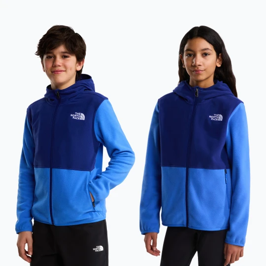 Zdjęcie produktu Bluza polarowa dziecięca The North Face Teen Glacier Full Zip Hoodie bold blue / activ blue