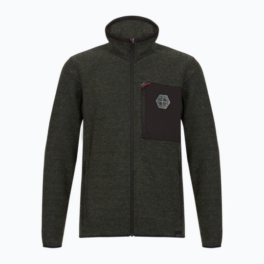 Zdjęcie produktu Bluza polarowa męska CMP 35H3907 Melange Knitted forest melange / nero / ferrari Zielony