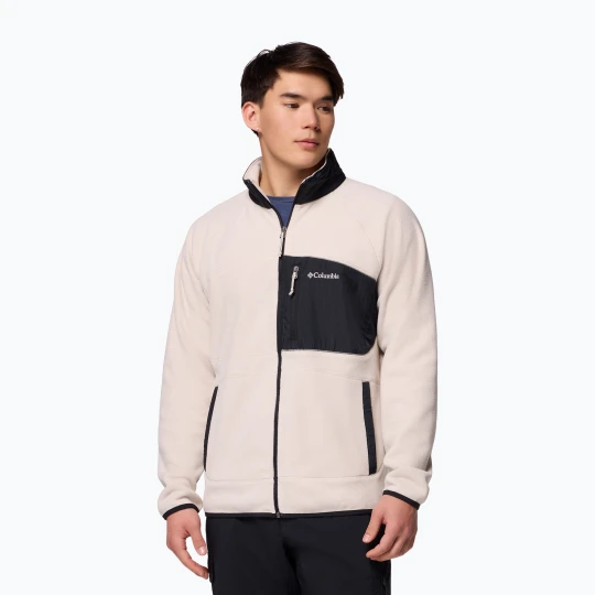 Zdjęcie produktu Bluza polarowa męska Columbia Fast Trek Overlay Full Zip dark stone / black Beżowy