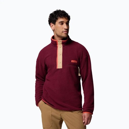 Zdjęcie produktu Bluza polarowa męska Columbia Helvetia II Half Snap Fleece rich wine Bordowy