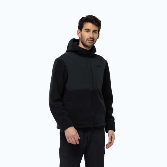 Zdjęcie produktu Bluza polarowa męska Jack Wolfskin Felslicht Hooded night blue Granatowy