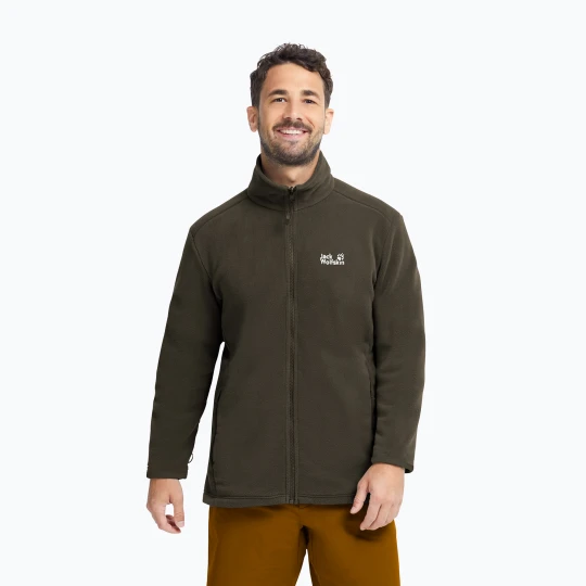 Zdjęcie produktu Bluza polarowa męska Jack Wolfskin Taunus 200 Full Zip obsidian moss Zielony