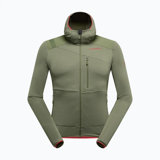 Zdjęcie produktu Bluza polarowa męska La Sportiva Aequilibrium Thermal Hoody cypress / mountain red Zielony