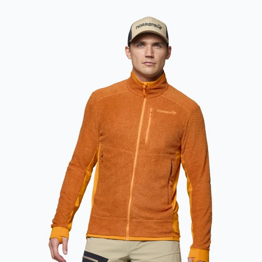 Zdjęcie produktu Bluza polarowa męska NORRONA Falketind Warm1 Active gold flame/exuberance Norrøna Pomarańczowy