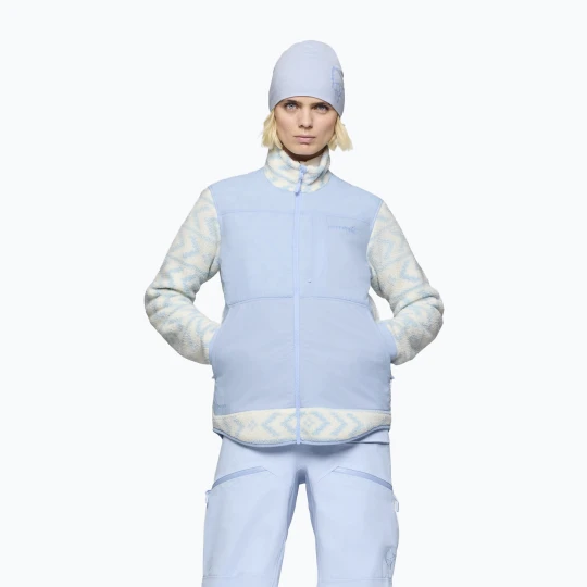 Zdjęcie produktu Bluza polarowa męska Norrona Tamok Warm3 whisper white / cashmere blue Norrøna
