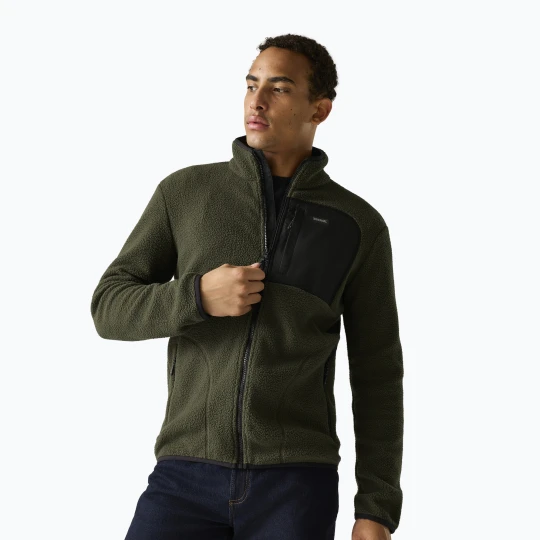 Zdjęcie produktu Bluza polarowa męska REGATTA Frankie Borg dark khaki / black Zielony