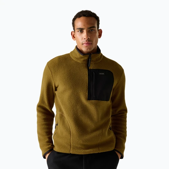 Zdjęcie produktu Bluza polarowa męska REGATTA Frankie Borg Half Zip rich tan / black Żółty