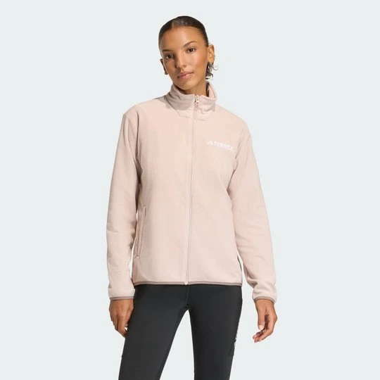Zdjęcie produktu Bluza polarowa Multi Essentials z suwakiem na całej długości Adidas Wonder Taupe