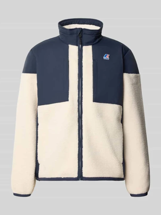 Zdjęcie produktu kroj regular fit kurtka z polaru ze stójką model 'SIXTE 4.0 ORSETTO' K-way Granatowy