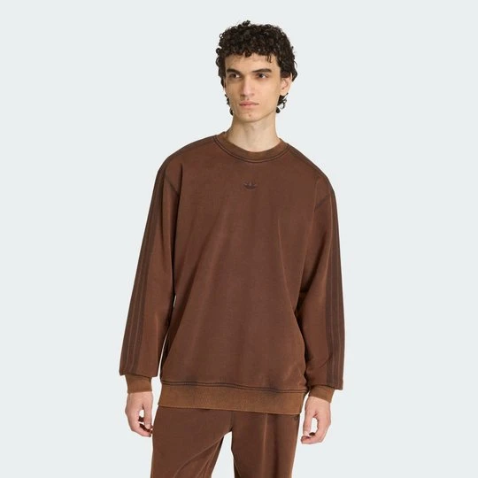 Zdjęcie produktu Bluza Premium Essentials Retro Washed Crew Adidas Aurora Coffee