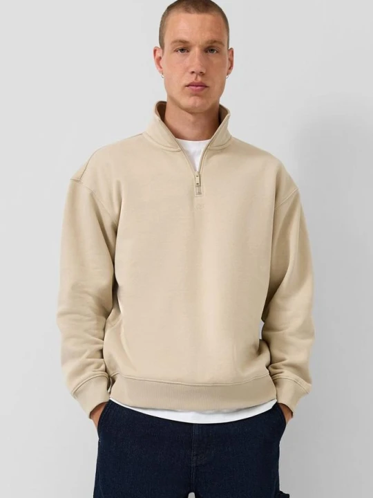 Zdjęcie produktu Bluza z haftowanym logo QS beżowy