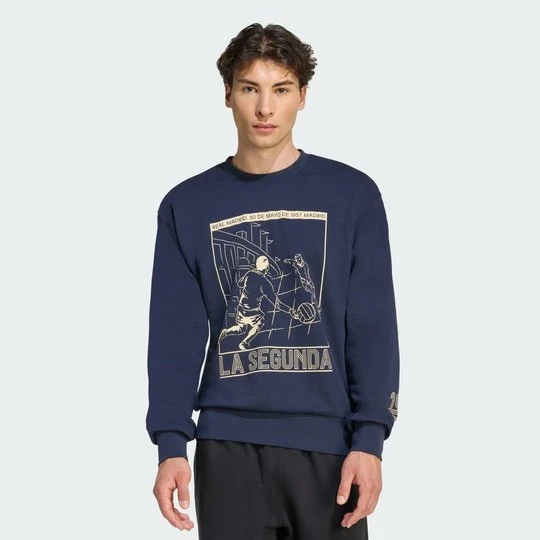 Zdjęcie produktu Bluza Real Madrid Heritage Crew Sweat Adidas Legend Ink