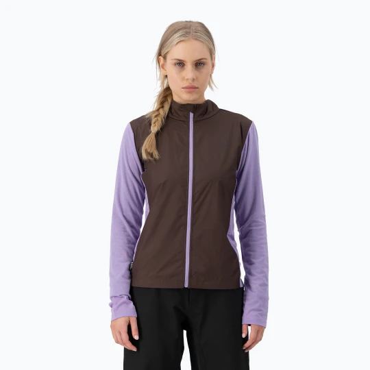 Zdjęcie produktu Bluza rowerowa damska Mons Royale Redwood Wind Jersey cedar / lupin Brązowy