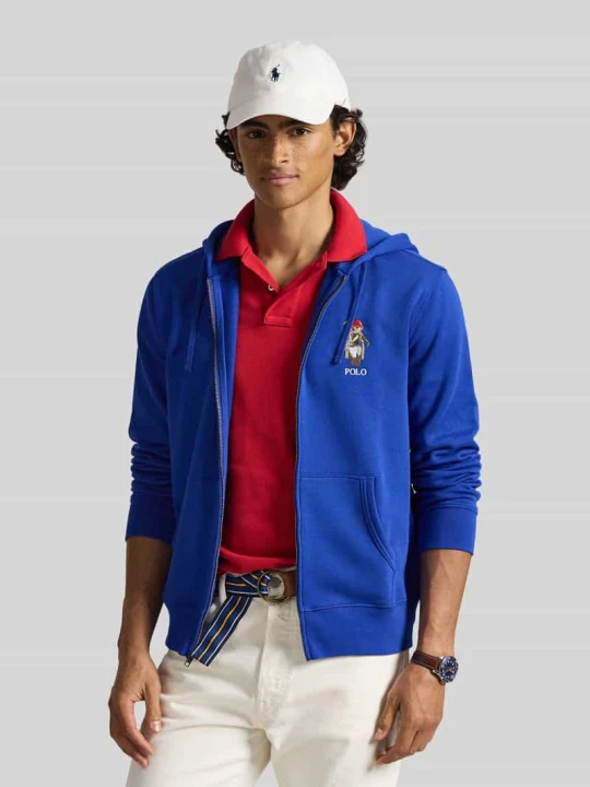 Zdjęcie produktu Bluza rozpinana krój regular fit z nadruk polo bear Polo Ralph Lauren Królewski niebieski
