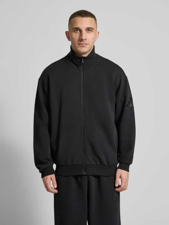 Zdjęcie produktu Bluza rozpinana o kroju loose fit z domieszką modalu i bawełny Adidas Czarny