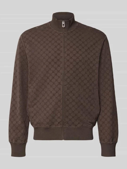 Zdjęcie produktu Bluza rozpinana o kroju loose fit z mieszanki bawełny model 'Kend' JOOP! Czekoladowy