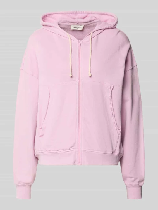 Zdjęcie produktu Bluza rozpinana o kroju oversized fit z czystej bawełny z kapturem American Vintage Różowy