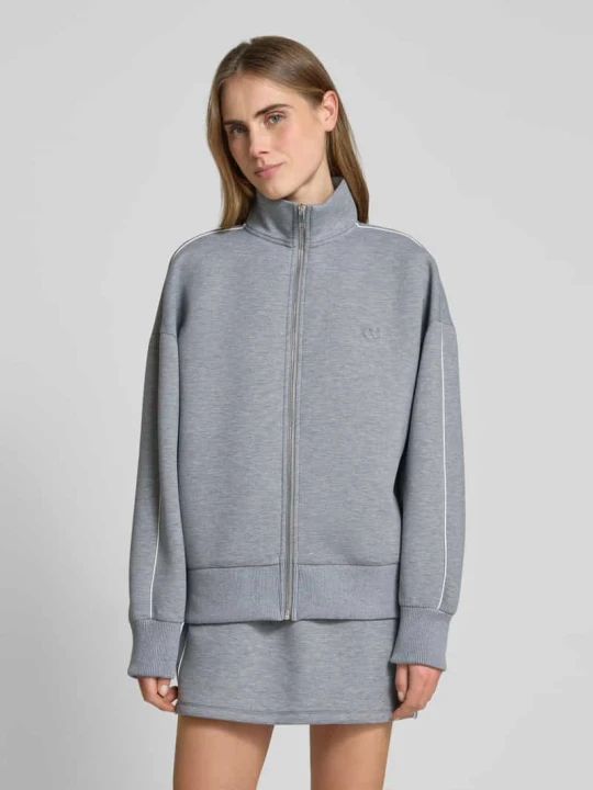 Zdjęcie produktu Bluza rozpinana o kroju oversized z detalem z logo — LeGer by Lena Gercke Jasnoszary