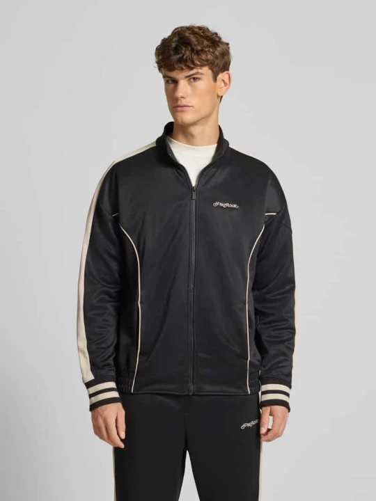 Zdjęcie produktu Bluza rozpinana o kroju oversized z wyhaftowanym logo model ‘Weldon’ Pegador Czarny