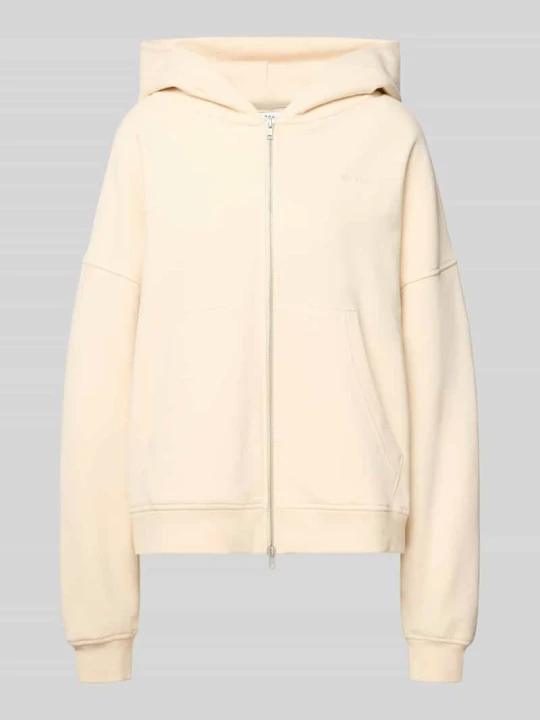 Zdjęcie produktu Bluza rozpinana o kroju oversized z zamkiem błyskawicznym dwustronnym model 'Flower' Oh April Beżowy