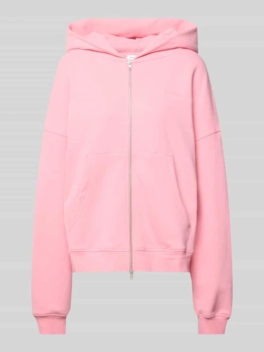 Zdjęcie produktu Bluza rozpinana o kroju oversized z zamkiem błyskawicznym dwustronnym model 'Flower' Oh April Różowy