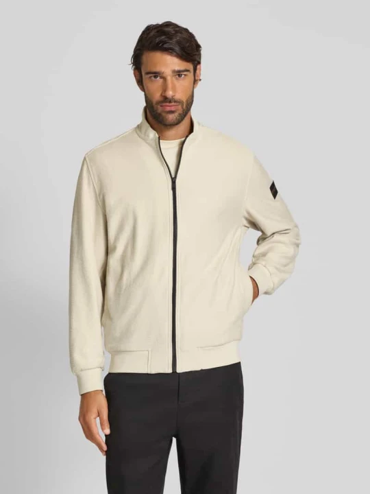 Zdjęcie produktu Bluza rozpinana o kroju regular fit z czystej bawełny model ‘LISIMBA’ Boss Beżowy