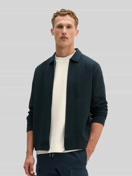 Zdjęcie produktu Bluza rozpinana o kroju regular fit z czystej bawełny z zamkiem błyskawicznym dwustronnym Marc O'Polo Granatowy