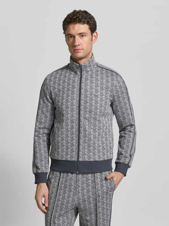 Zdjęcie produktu Bluza rozpinana krój regular fit z dodatkiem bawełny Lacoste Czarny