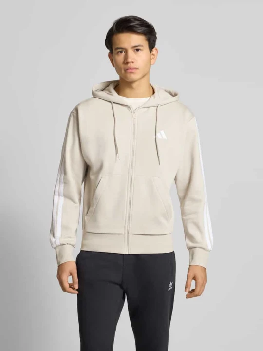 Zdjęcie produktu Bluza rozpinana o kroju regular fit z dodatkiem wiskozy Adidas Piaskowy
