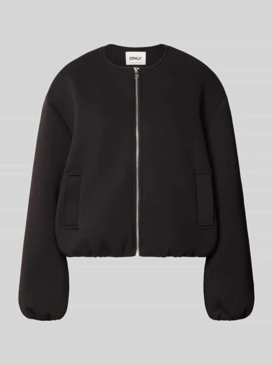 Zdjęcie produktu Bluza rozpinana o kroju regular fit z dodatkiem wiskozy model 'LELLIE' Only Czarny