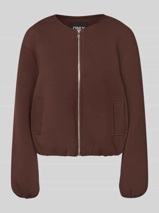 Zdjęcie produktu Bluza rozpinana o kroju regular fit z dodatkiem wiskozy model 'LELLIE' Only Czekoladowy