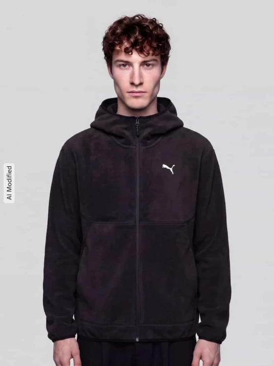 Zdjęcie produktu bluza rozpinana o kroju regular fit z kapturem Puma Czarny