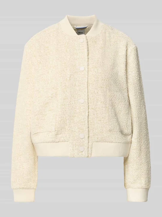 Zdjęcie produktu bluza rozpinana o kroju regular fit z kołnierzem typu baseball model 'BERNICE L' BRAX Złamany biały