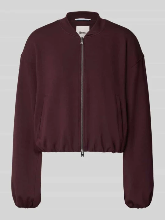 Zdjęcie produktu Bluza rozpinana o kroju regular fit z Mieszanka wiskozy BRAX Bordowy