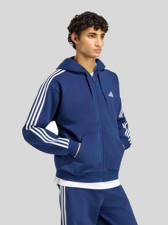 Zdjęcie produktu Bluza rozpinana o kroju regular fit z mieszanki bawełny Adidas Ciemnoniebieski