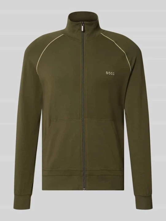 Zdjęcie produktu Bluza rozpinana o kroju regular fit z mieszanki bawełny Boss Oliwkowy