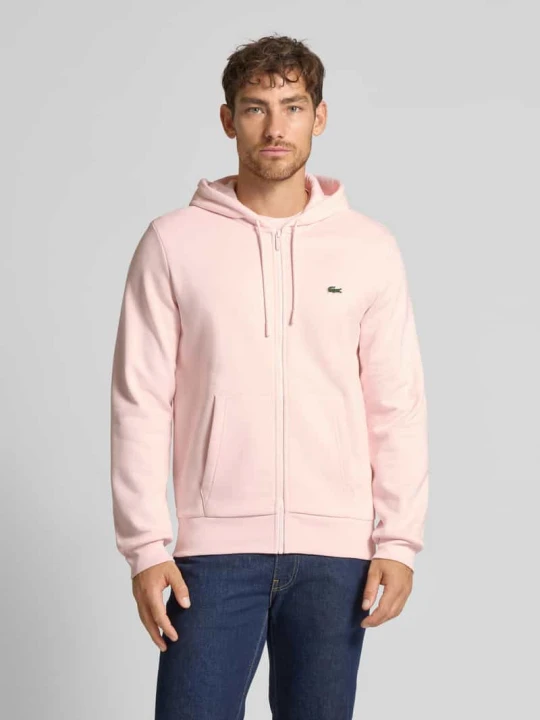 Zdjęcie produktu Bluza rozpinana o kroju regular fit z mieszanki bawełny Lacoste Różowy