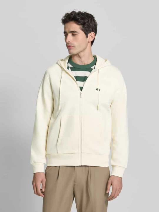 Zdjęcie produktu Bluza rozpinana o kroju regular fit z mieszanki bawełny Lacoste Złamany biały