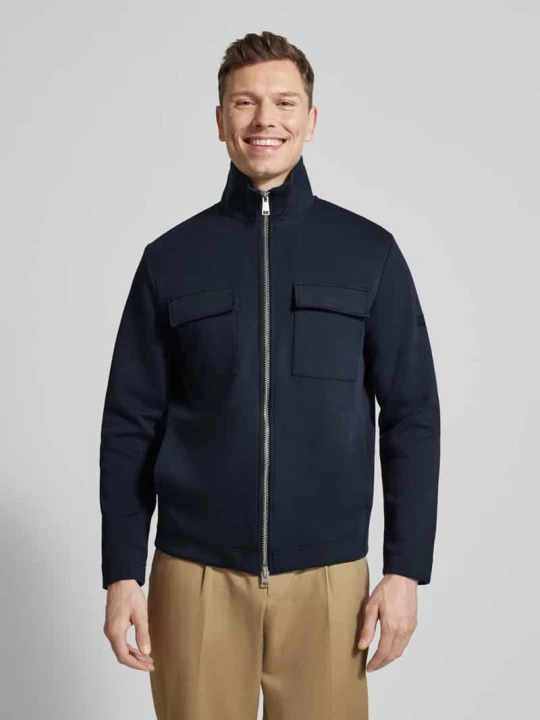 Zdjęcie produktu Bluza rozpinana o kroju regular fit z mieszanki bawełny Marc O'Polo Granatowy