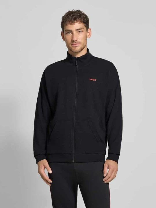 Zdjęcie produktu Bluza rozpinana o kroju regular fit z mieszanki bawełny model ‘AUSTIN’ Hugo Czarny