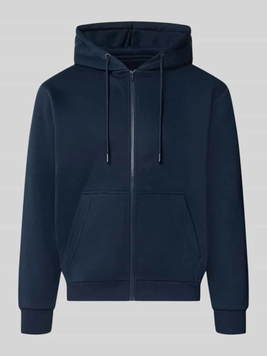 Zdjęcie produktu bluza rozpinana o kroju regular fit z mieszanki bawełny model 'BRADLEY' Jack&Jones Ciemnoniebieski