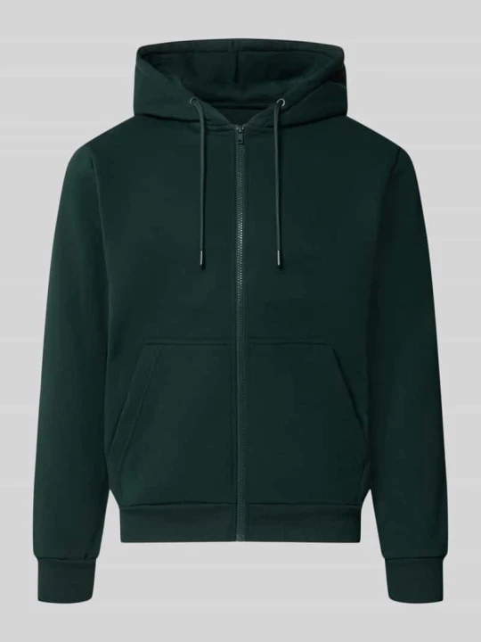 Zdjęcie produktu bluza rozpinana o kroju regular fit z mieszanki bawełny model 'BRADLEY' Jack&Jones Ciemnozielony
