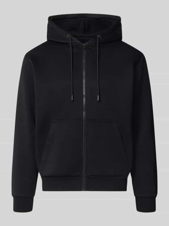 Zdjęcie produktu bluza rozpinana o kroju regular fit z mieszanki bawełny model 'BRADLEY' Jack&Jones Czarny