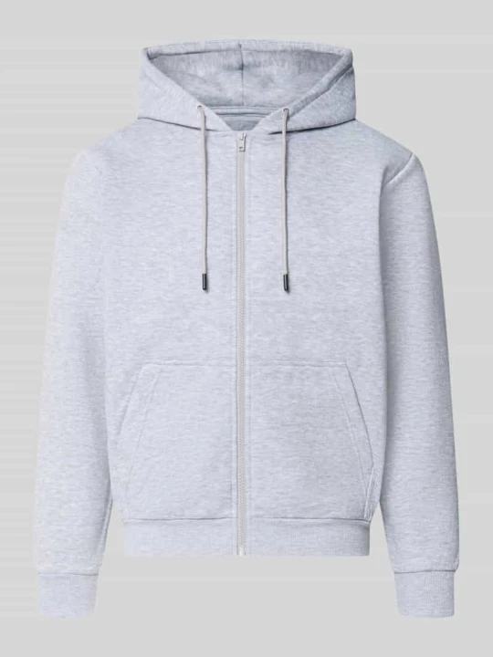 Zdjęcie produktu bluza rozpinana o kroju regular fit z mieszanki bawełny model 'BRADLEY' Jack&Jones Jasnoszary melanż