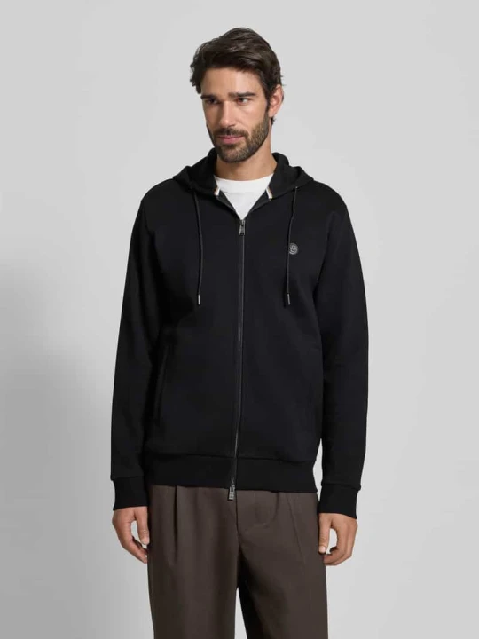 Zdjęcie produktu Bluza rozpinana o kroju regular fit z mieszanki bawełny model ‘C-SPENCE 01’ Boss Czarny