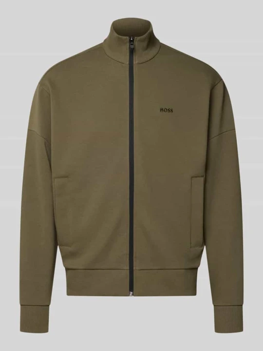 Zdjęcie produktu bluza rozpinana o kroju regular fit z mieszanki bawełny model 'SW_Union Skaz' Boss Ciemnozielony