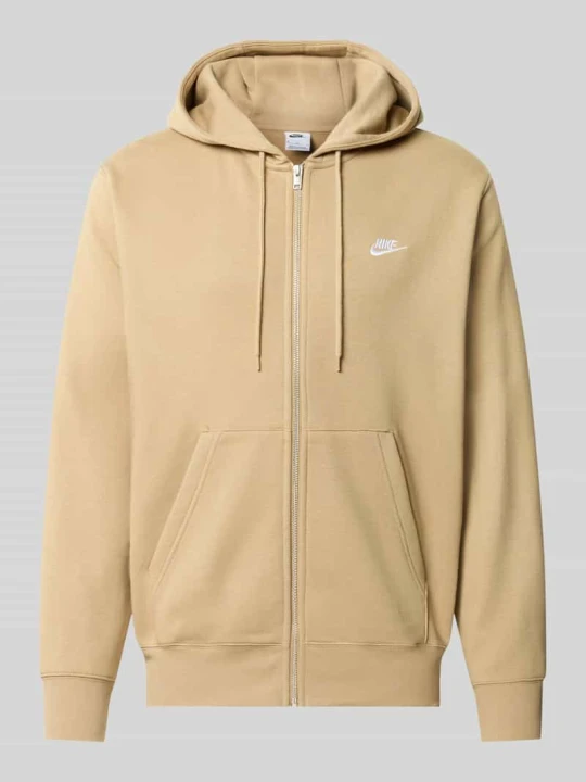 Zdjęcie produktu Bluza rozpinana o kroju regular fit z mieszanki bawełny Nike Beżowy