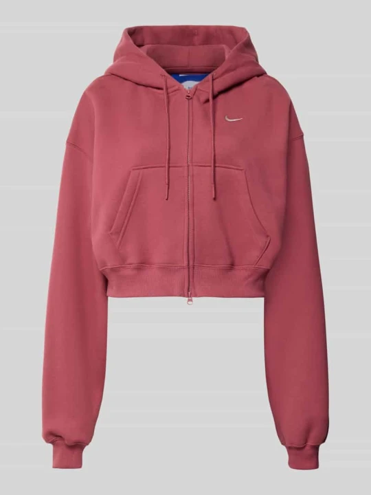 Zdjęcie produktu Bluza rozpinana o kroju regular fit z mieszanki bawełny Nike Ciemnoczerwony